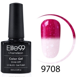 Гел Лак Термо 2в1 Цветно Бял 9708 10ml Elite99